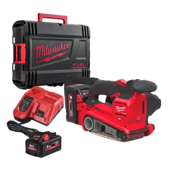   Milwaukee akkus szalagcsiszoló M18 FBTS75-552X 18V 2x5,5 Ah, HD kofferben