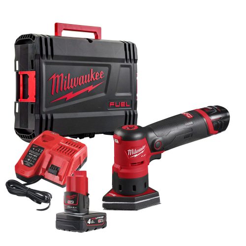 Milwaukee akkus deltacsiszoló M12 FDSS-422X 12V 1x2,0 Ah, 1x4,0 Ah, HD kofferben