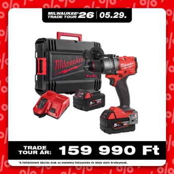   Milwaukee akkus ütvefúró-csavarozó M18 FUEL FPD3-502X 18V 2x5,0Ah