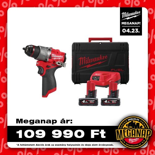 Milwaukee akkus ütvefúró-csavarozó M12 FPD2-402X 2x4,0Ah