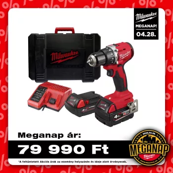  Milwaukee akkus ütvefúró-csavarozó M18 BLPDRC-422C 18V 1x4,0 Ah + 1x2,0Ah