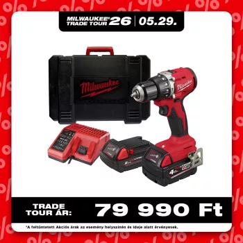  Milwaukee akkus ütvefúró-csavarozó M18 BLPDRC-422C 18V 1x4,0 Ah + 1x2,0Ah