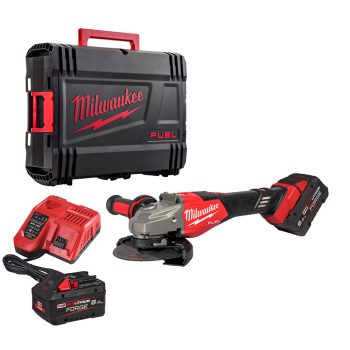   Milwaukee akkus sarokcsiszoló M18 FUEL FHSAG125XB2-802X M18 2x,8,0 Ah, HD kofferben