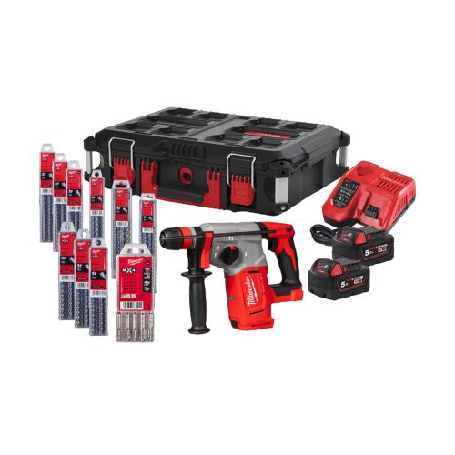 Milwaukee akkus erőcsomag M18 BLHX100P-502P 18V 2x5,0 Ah Packout kofferben