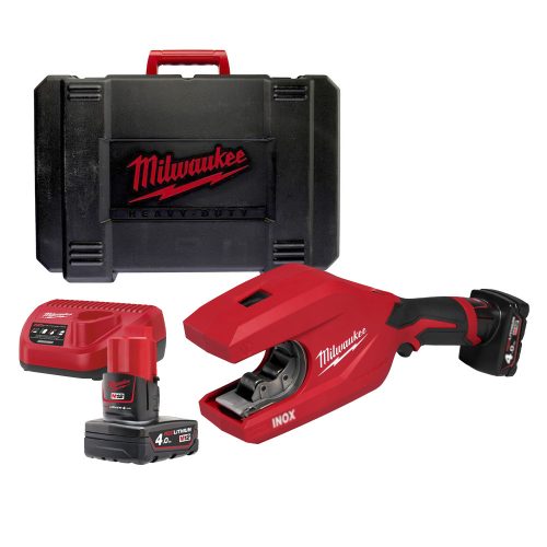 Milwaukee akkus RAPTORXL csővágó M12 PCSS54-402C 12V 2x4,0 Ah, szerszámkofferben