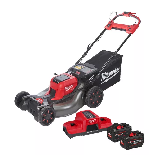 Milwaukee dupla akkus fűnyíró M18 F2LM53-122 18V 2x12,0 Ah FORGE akkumulátorral