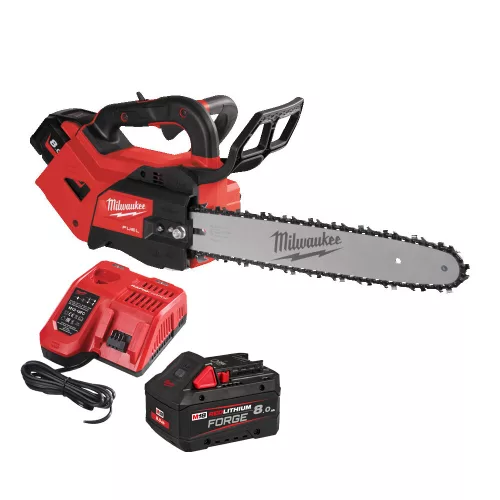 Milwaukee akkus felső fogantyús láncfűrész M18 FTHCHS35-802 18V 2x8,0 Ah FORGE akkumulátorral