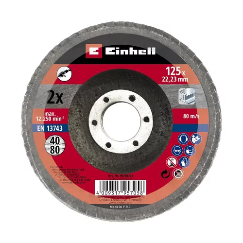 Einhell lamellás csiszolókorong 125mm K 40/80 EH 2db/csomag