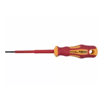   Extol Premium VDE lapos szigetelt csavarhúzó 1000V, 2,5×80mm