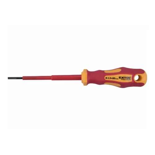 Extol Premium VDE lapos szigetelt csavarhúzó 1000V, 2,5×80mm