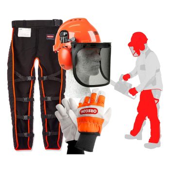   Oregon védőfelszerelés készlet ( lábszárvédő, védősisak, kesztyű)