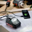 Metabo akkumulátor adapter 14,4-18V LED világítással és 2db USB csatlakozóval