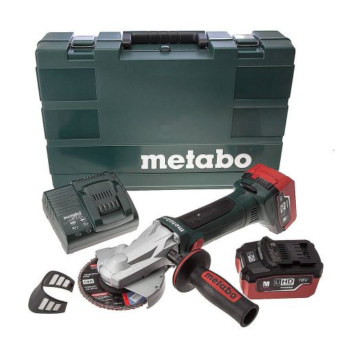 Metabo akkus sarokcsiszoló WF 18 LTX Quick 18V 2x5,5Ah LiHD, 125mm Metabox kofferben