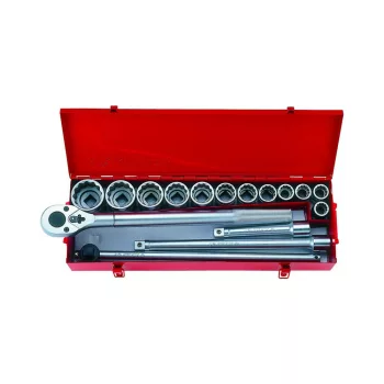  King Tony kézi 3/4" dugókulcs készlet 12* 16 részes (6016MR)