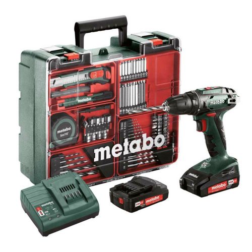 Metabo akkus fúrócsavarozó BS 18 SET 18V 2x2,0Ah szerszámkészlettel