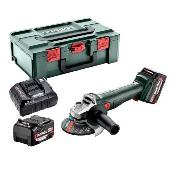  Metabo akkus sarokcsiszoló 18V W 18 L 9-125 2x4,0Ah Metabox kofferben, 125mm