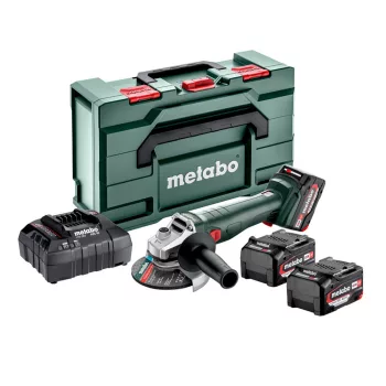   Metabo W 18 L 9-125 Quick Akkus-Sarokcsiszoló 3x18 V/4,0 Ah, ASC 55, MetaBOX 165 L