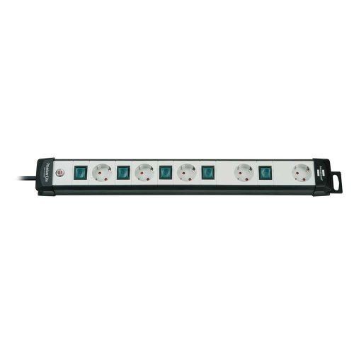 Brennenstuhl Premium-Line muszaki elosztó 5 dugaljjal fekete/világosszürke, 3m