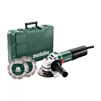   Metabo sarokcsiszoló WQ 1100-125 1100W, 125mm +2db gyémánt vágótárcsa kofferben