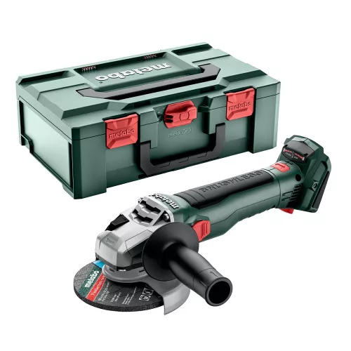 Metabo akkus sarokcsiszoló 18V W 18 LT BL 11-125 alapgép Metabox kofferben, 125mm