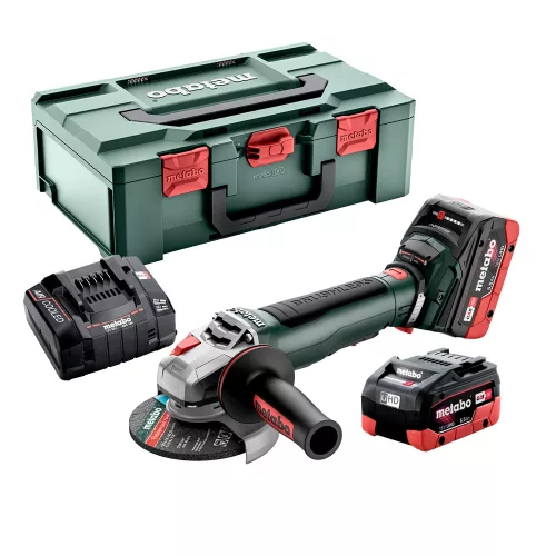 Metabo akkus sarokcsiszoló 18V WPB 18 LT BL 11-125 Quick 2x5,5Ah Metabox kofferben, 125mm