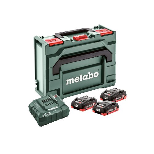 Metabo LiHD akkumulátor csomag 18V 3x4,0Ah töltővel Metaloc kofferben