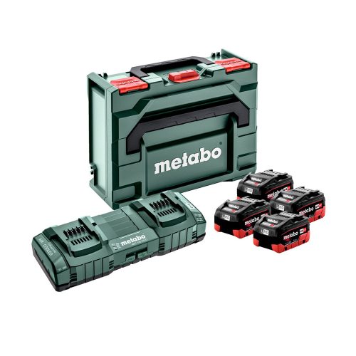 Metabo LiHD akkumulátor csomag 18V 4x8,0Ah 2 db töltovel Metaloc kofferben