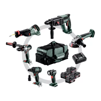   Metabo  Combo Set 6.1 akkus gépszett, SB18LTX+KH18LTX24+W18L 9-125 Quick+ASE18LTX+SSW18LTX300BL