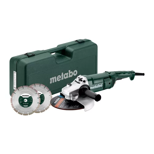 Metabo sarokcsiszoló WE 2200-230 2200W, 230mm +2 gyémánt darabolótárcsa kofferben