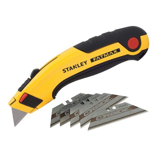 Stanley FATMAX visszatolható pengéjű kés + 5 tartalék penge