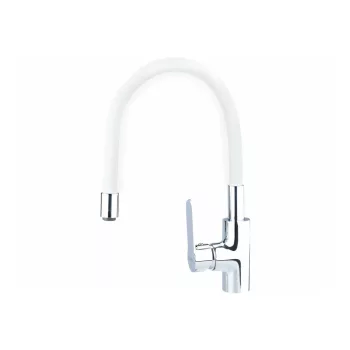   Extol Baletto mosogató csaptelep  hajlékony szilikon kifolyó csővel, 35mm, fehér