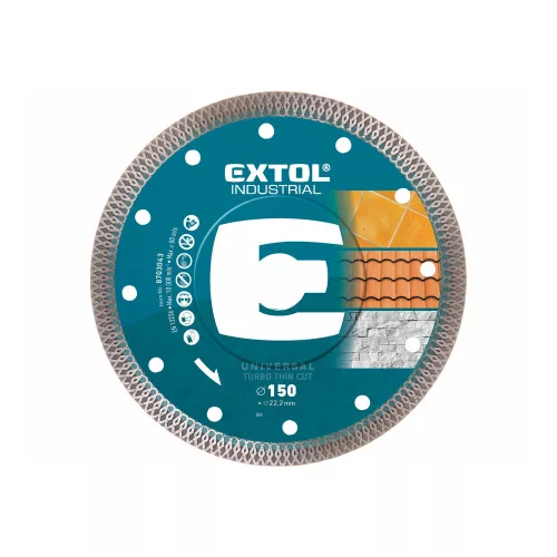 Extol Industrial gyémántvágó, ipari korong, TURBO, extra vékony vágás: 1,8mm vastagság; 150×22,2m