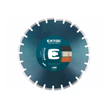   Extol Industrial gyémántvágó ASZFALT-ra, friss betonhoz, ipari korong, szegmenses; 400×25,4mm, száraz és vizes vágásra