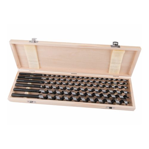 Extol Premium fafúró készlet 6 db, 10-12-14-16-18-20×460mm, csavaros heggyel, hatszög befogás; fadobozban