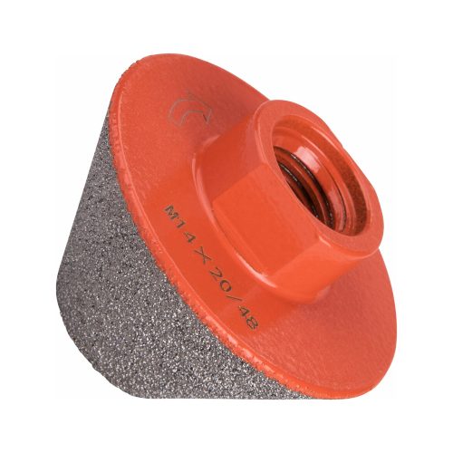Extol Premium lyukmaró, csonkakúp (lyuktágító/lyukfúró/furat csiszoló) csempére, gyémánt bevonat; 48mm × M14, sarokcsiszolóra