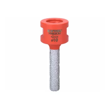   Extol Premium lyukmaró (lyuktágító/ujjmaró) kerámiára és csempére, gyémánt vágóél; 10mm × M14, sarokcsiszolóba fogható