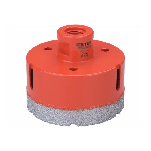 Extol Premium körkivágó csempére, gyémánt vágóél 75mm × M14, sarokcsiszolóba fogható