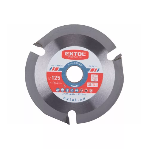 Extol Premium körfűrészlap fához 125x22,2x4mm 3 fog