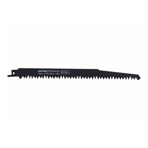 Extol Premium szablyafűrészlap készlet, 3db, Bosch befogás, 240 mm, 5T, HCS, fához