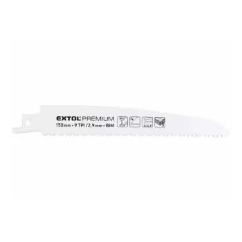   Extol Premium szablyafűrészlap készlet, 3db, Bosch befogás, 150 mm, 9T, Bimetal, fém anyagokhoz,