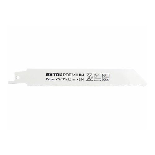 Extol Premium szablyafűrészlap készlet, 3db, Bosch befogás, 150 mm, 24T, Bimetal, fém anyagokhoz,