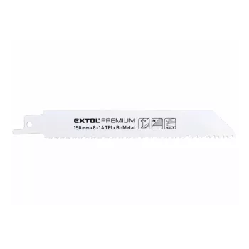   Extol Premium szablyafűrészlap készlet, 3db, Bosch befogás, 150 mm, 8-14T, Bimetal, fém anyagokhoz