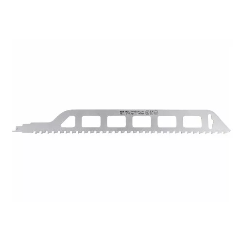 Extol Premium szablyafűrészlap 1db, Bosch befogás, HM/TCT fogak, 455 mm, 2TPI, gázbetonhoz, durva