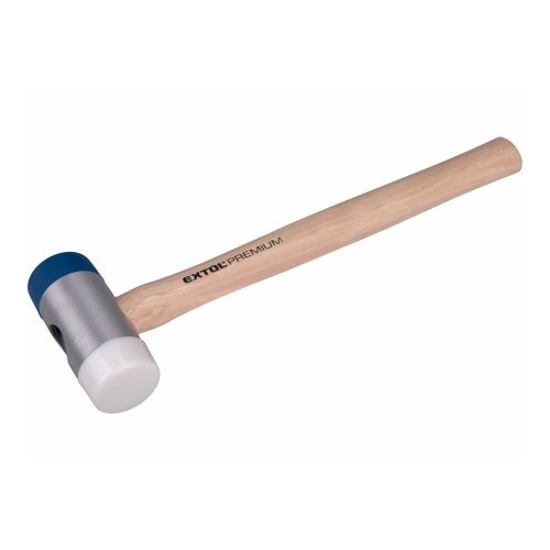 Extol Premium gumikalapács (illesztő kalapács) fa nyéllel, cserélhető gumi fejek; 40 mm, 32 cm