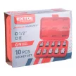 Extol Premium bitdugófej készlet belső, 10 részes, TORX
