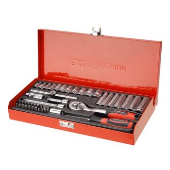   Extol Premium dugókulcs készlet 1/4" 45 részes 4-14mm