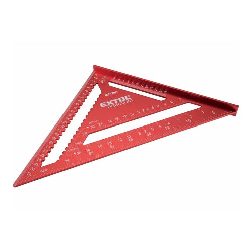Extol Premium asztalos derékszög, 300 mm, ALU, lézer gravírozott, mm beosztás, 0-90° ferde beosztás