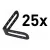 Extol Premium sarok profil lapszintezőhöz (8845010 csempeszintezőhöz) készlet 25 db, 60×60mm