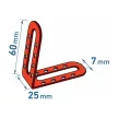 Extol Premium sarok profil lapszintezőhöz (8845010 csempeszintezőhöz) készlet 25 db, 60×60mm