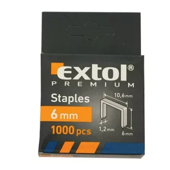 Extol Premium tűzőgépkapocs profi 6mm 1000db